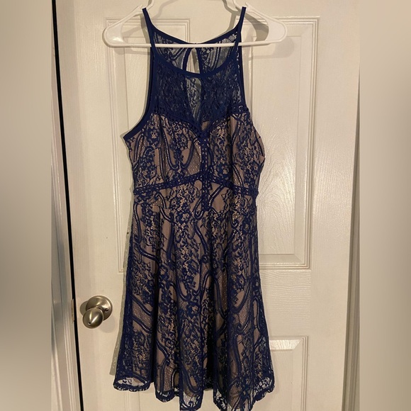 Blue Lace Dress - Picture 1 of 4